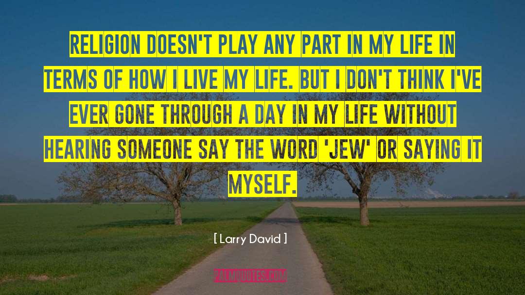 I Live My Life quotes by Larry David