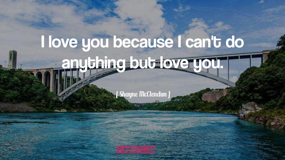 I Love You Because quotes by Shayne McClendon