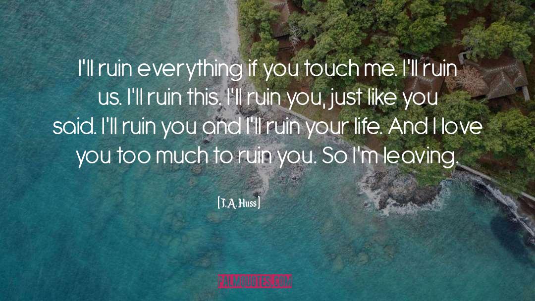 I Love You So Much Darling quotes by J.A. Huss