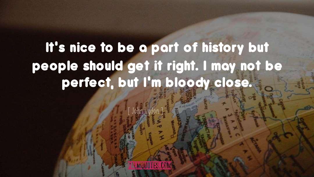 I May Not Be Perfect quotes by John Lydon