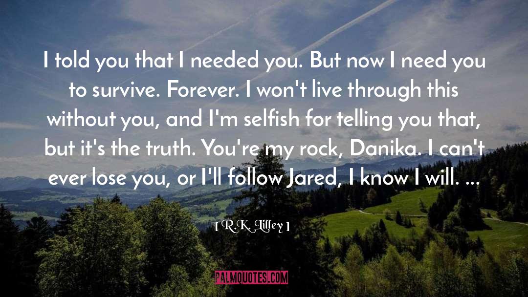 I Need You quotes by R.K. Lilley