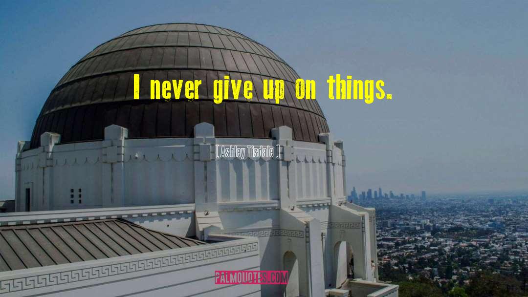 I Never Give Up quotes by Ashley Tisdale