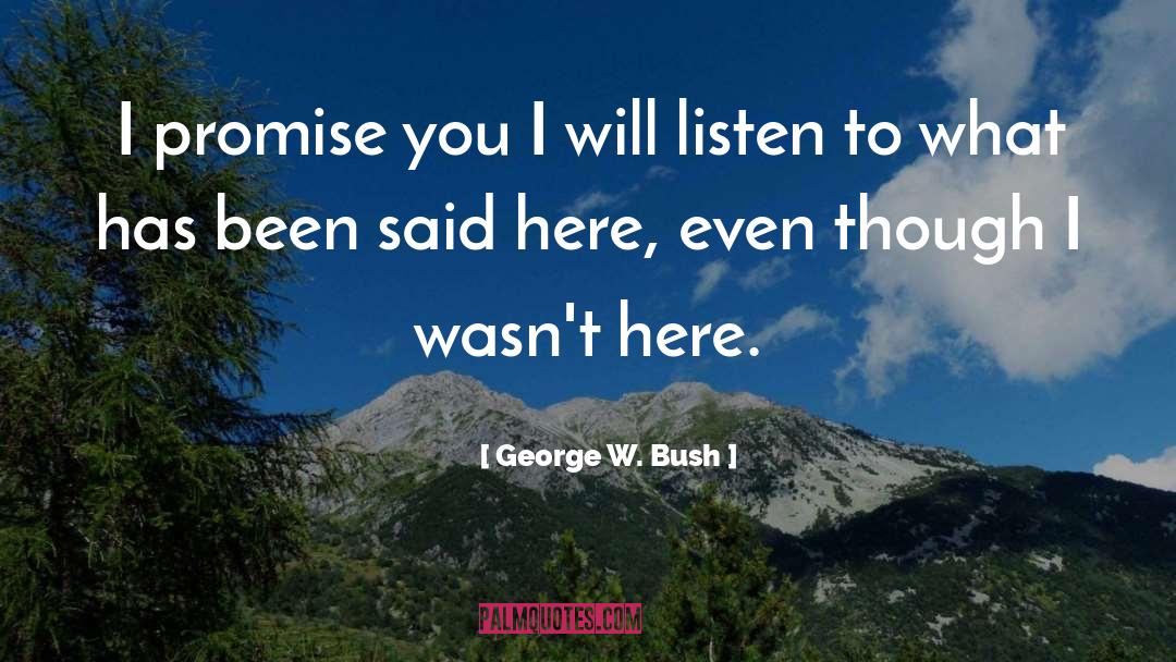 I Promise You quotes by George W. Bush