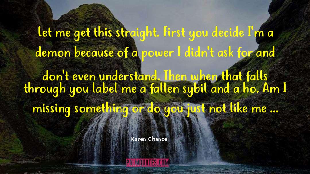 I Smile Because Of You quotes by Karen Chance