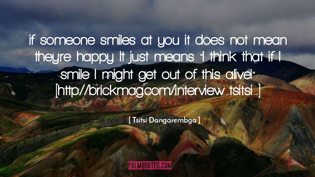 I Smile quotes by Tsitsi Dangarembga