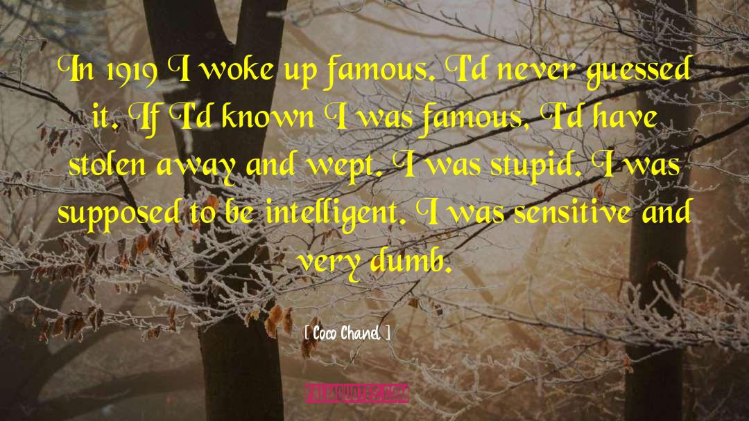 I Was Stupid quotes by Coco Chanel