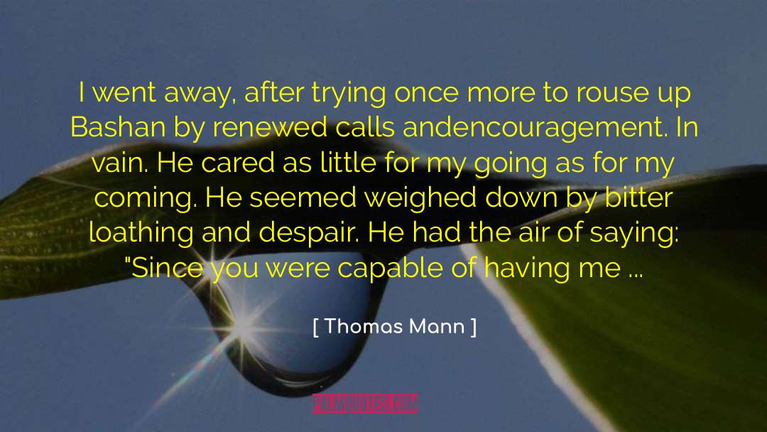 I Went Away quotes by Thomas Mann