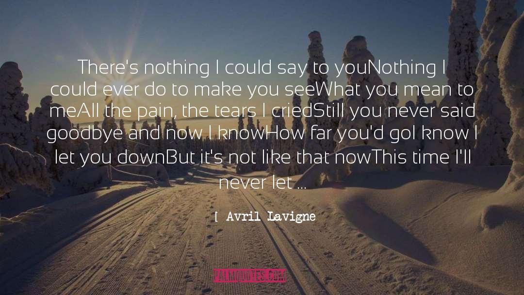 I Will Never Let You Down quotes by Avril Lavigne