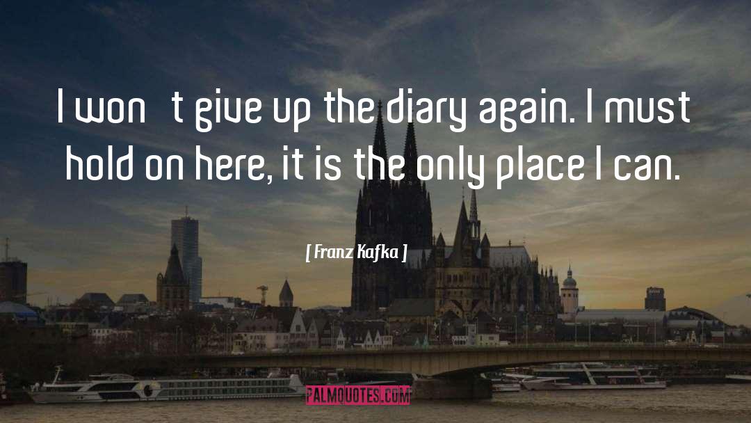 I Won 27t Give Up quotes by Franz Kafka