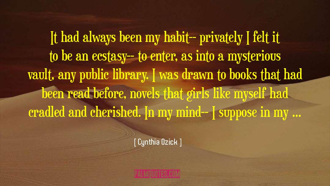 I Would Like Novels Better quotes by Cynthia Ozick