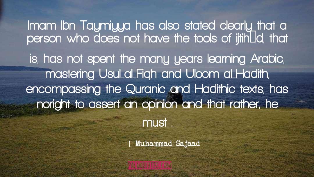 Ibn Taymiyyah quotes by Muhammad Sajaad