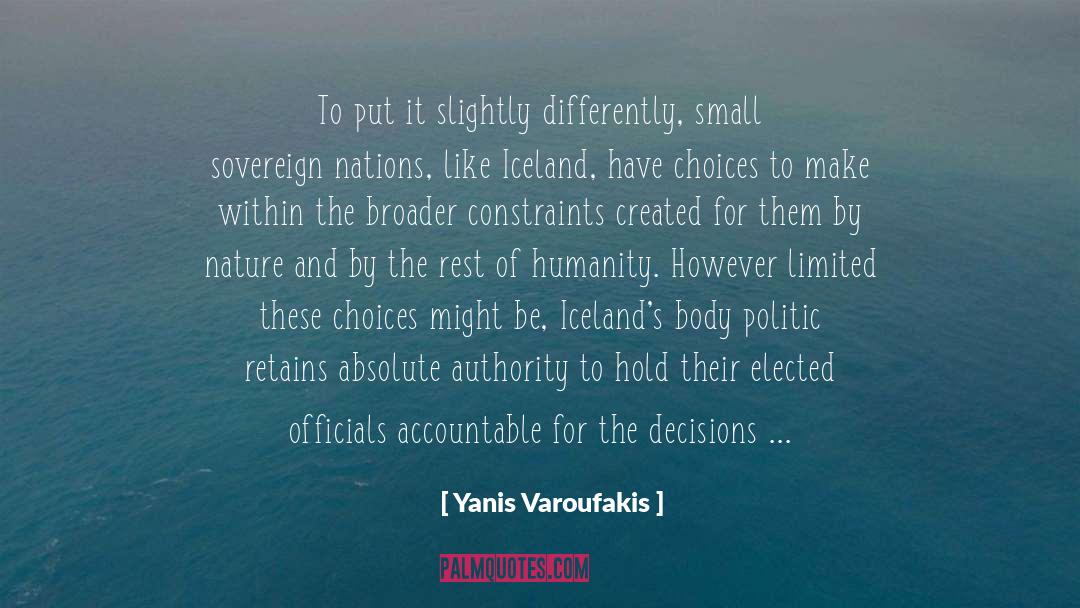 Iceland quotes by Yanis Varoufakis