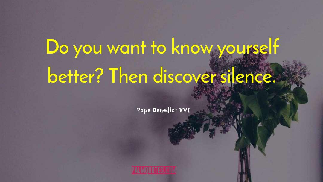 Ideas Discover Yourself quotes by Pope Benedict XVI