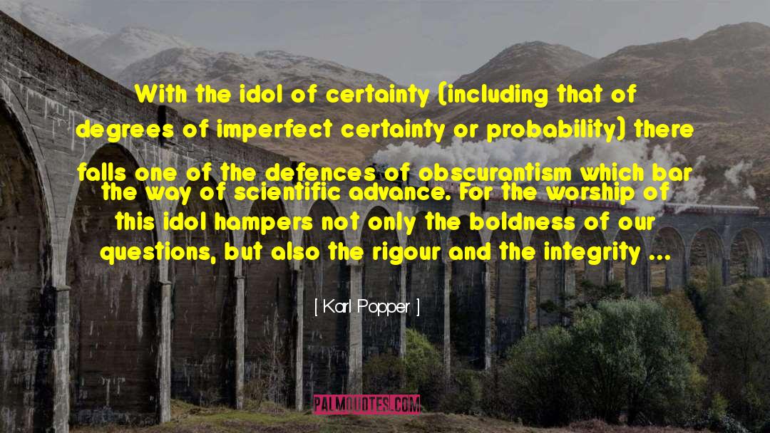 Idol quotes by Karl Popper