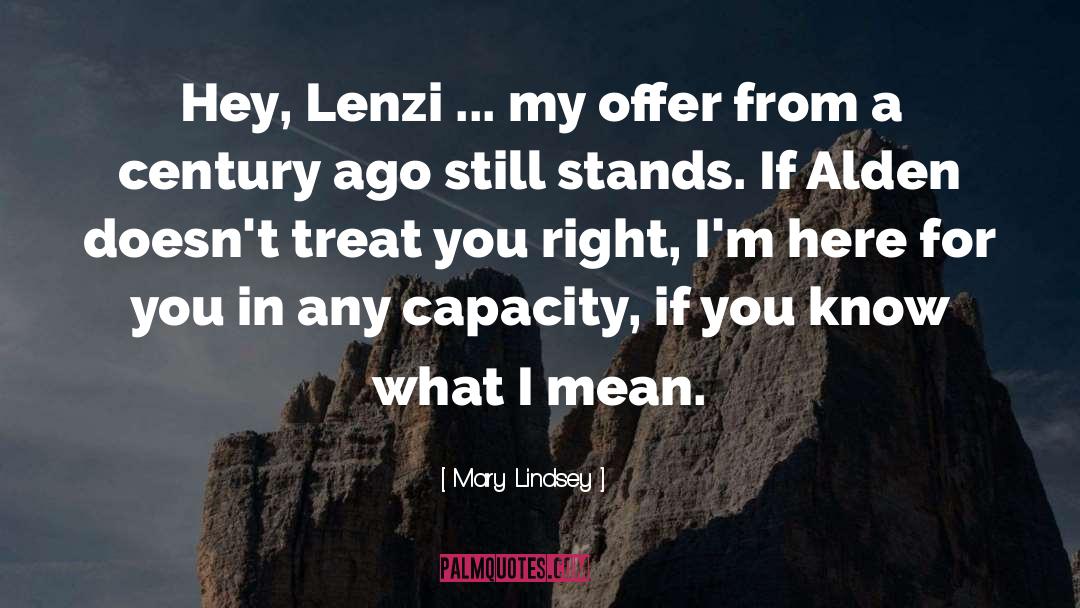 If You Know What I Mean quotes by Mary Lindsey