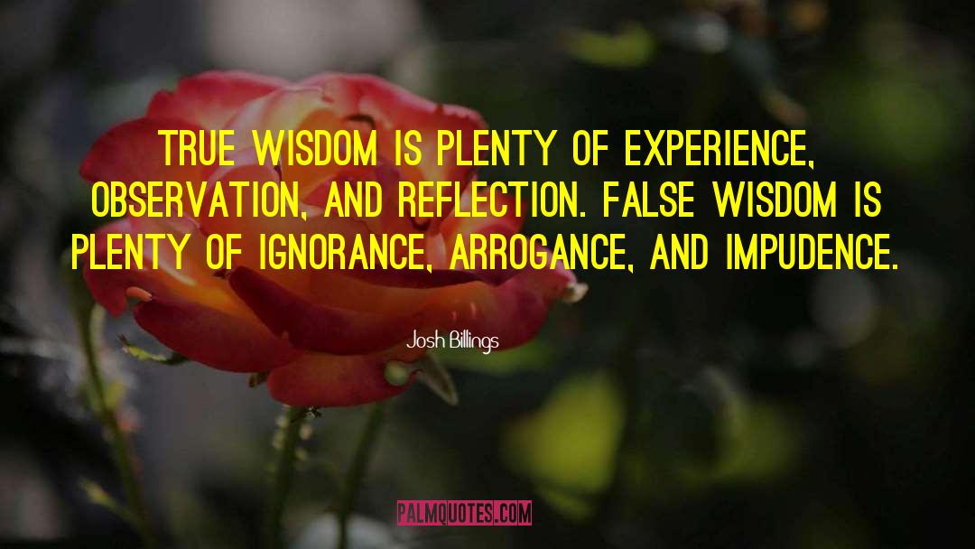 Ignorance Arrogance quotes by Josh Billings