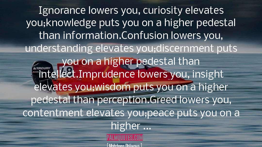 Ignorance Bliss quotes by Matshona Dhliwayo