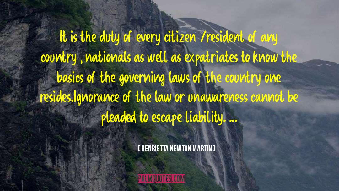 Ignorance Of The Law quotes by Henrietta Newton Martin