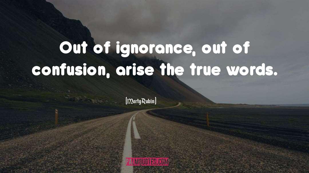 Ignorance Truth Belief quotes by Marty Rubin