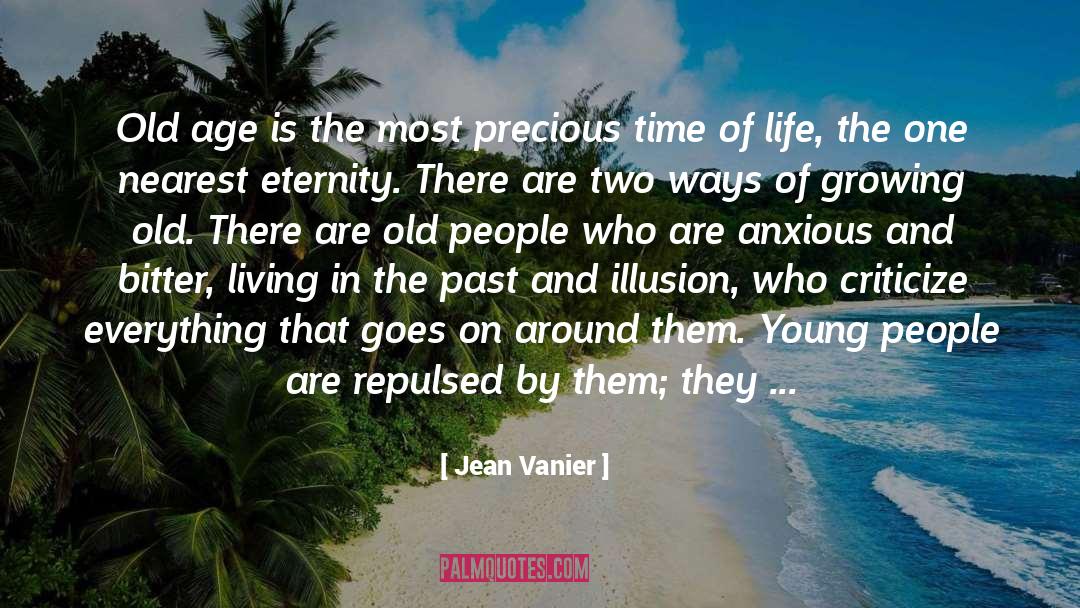 Illuminates quotes by Jean Vanier