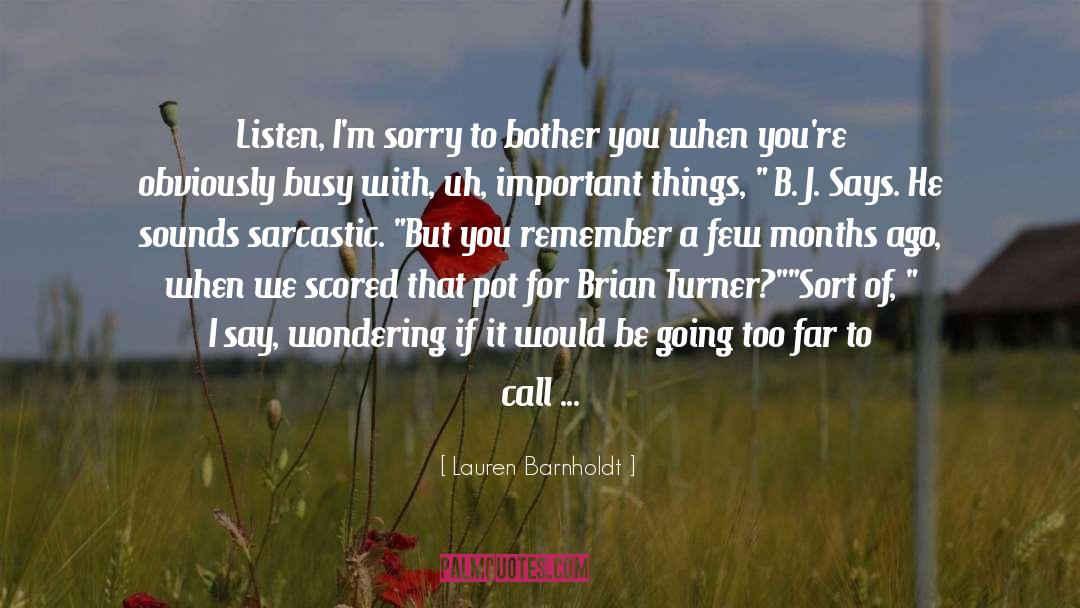 Im Sorry quotes by Lauren Barnholdt