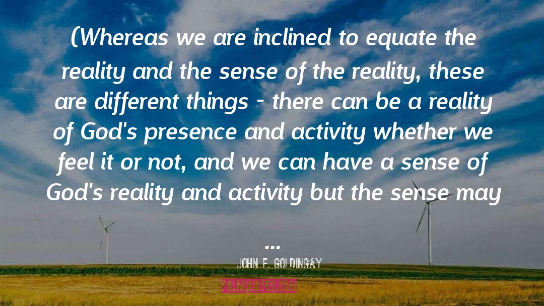 Image Versus Reality quotes by John E. Goldingay