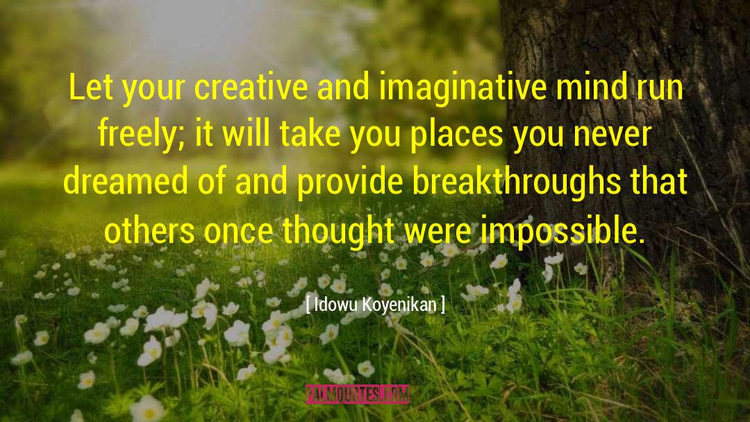 Imaginative quotes by Idowu Koyenikan