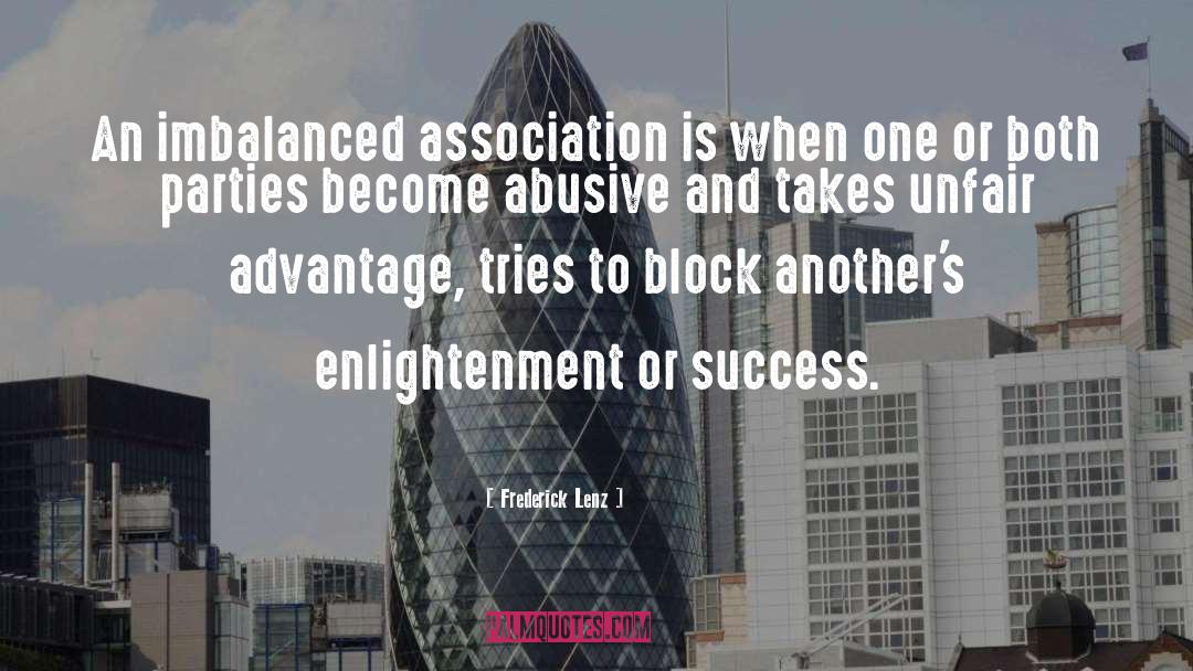 Imbalanced quotes by Frederick Lenz