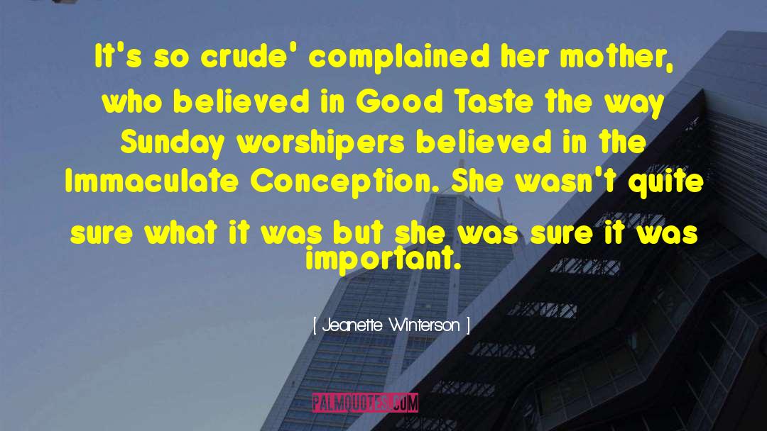 Immaculate Conception quotes by Jeanette Winterson