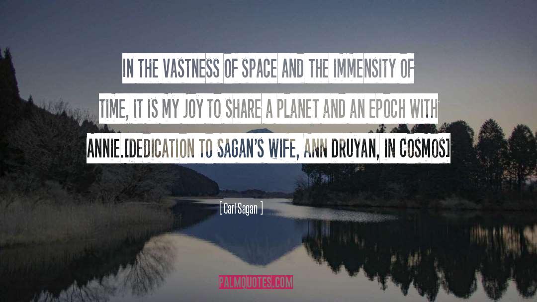 Immensity quotes by Carl Sagan