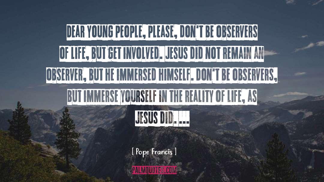 Immersed quotes by Pope Francis