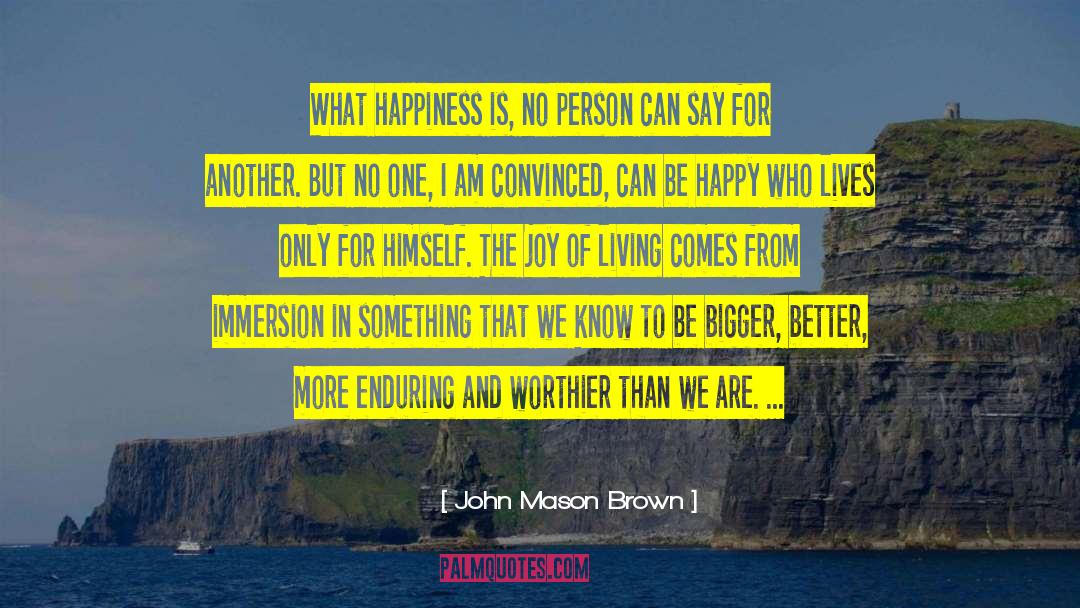 Immersion quotes by John Mason Brown