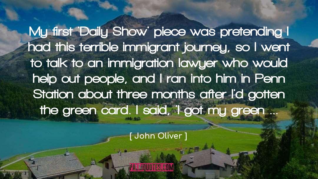 Immigrant quotes by John Oliver