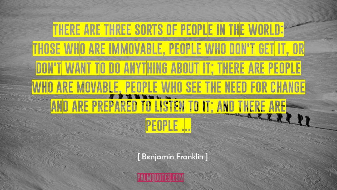 Immovable quotes by Benjamin Franklin
