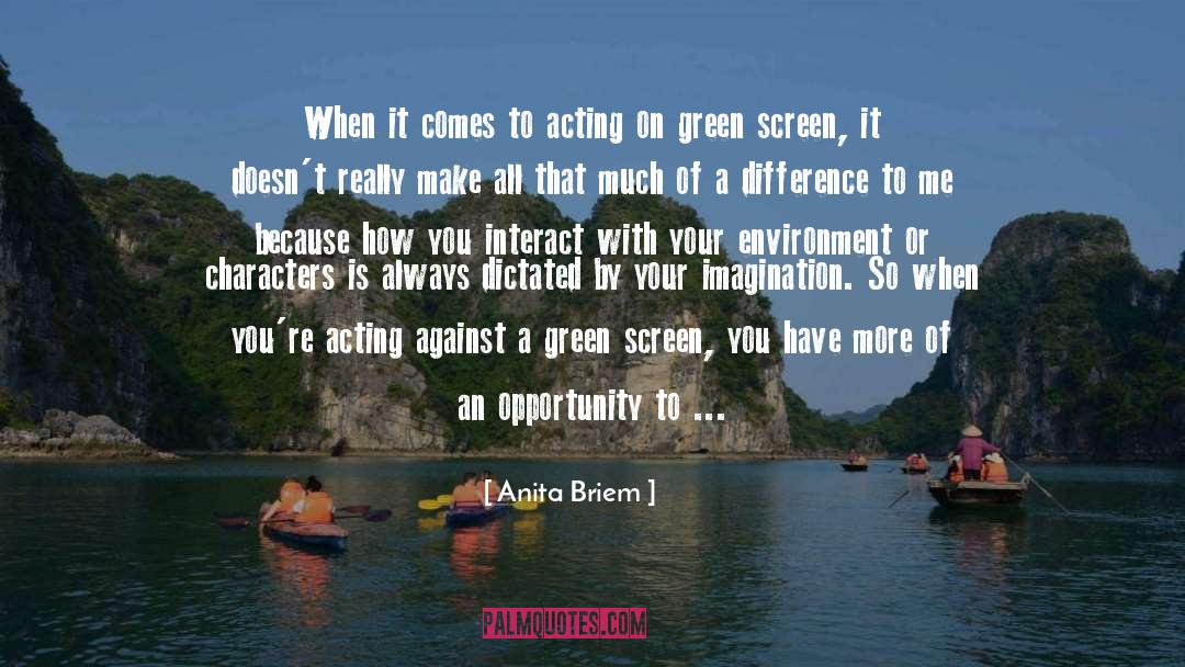 Impact On Environment quotes by Anita Briem