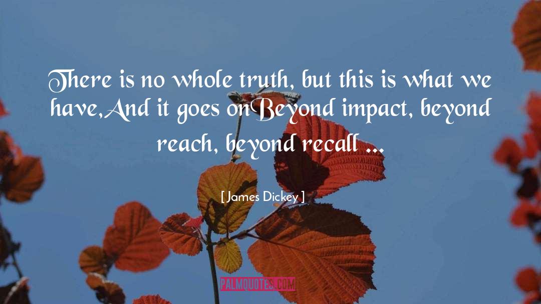 Impact quotes by James Dickey