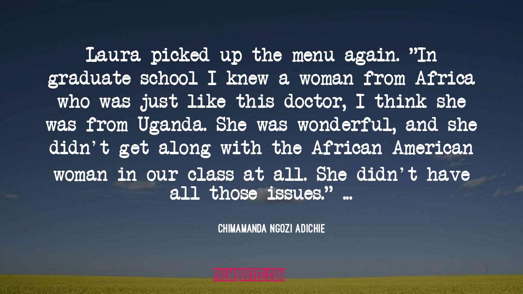 Impellizzeris Menu quotes by Chimamanda Ngozi Adichie