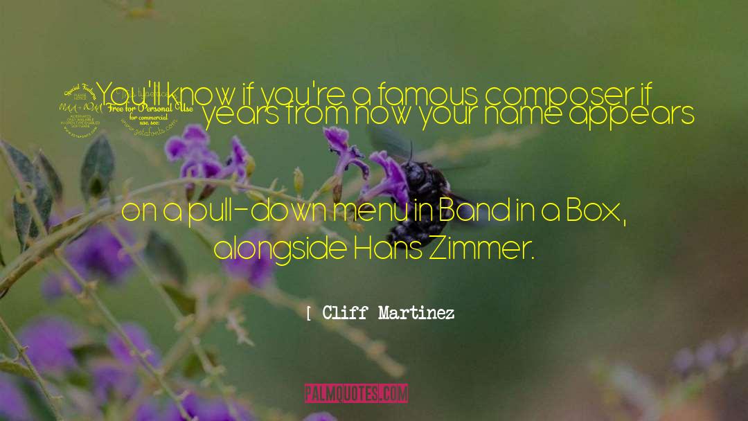 Impellizzeris Menu quotes by Cliff Martinez