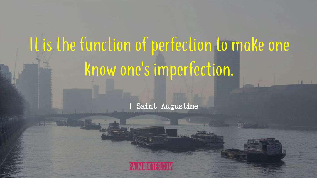 Imperfection Judgment quotes by Saint Augustine