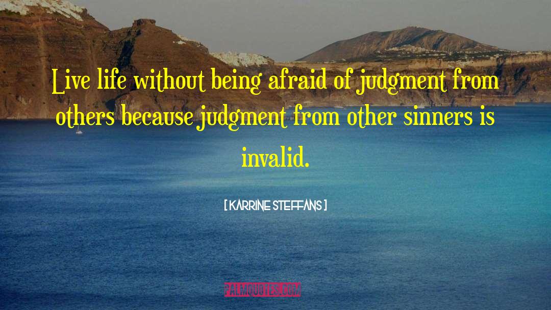 Imperfection Judgment quotes by Karrine Steffans