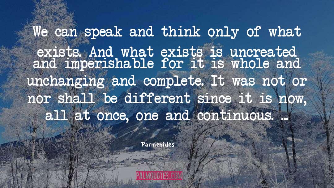 Imperishable quotes by Parmenides