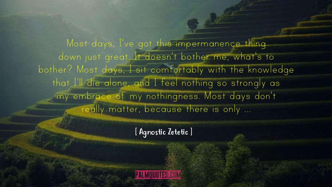 Impermanence quotes by Agnostic Zetetic