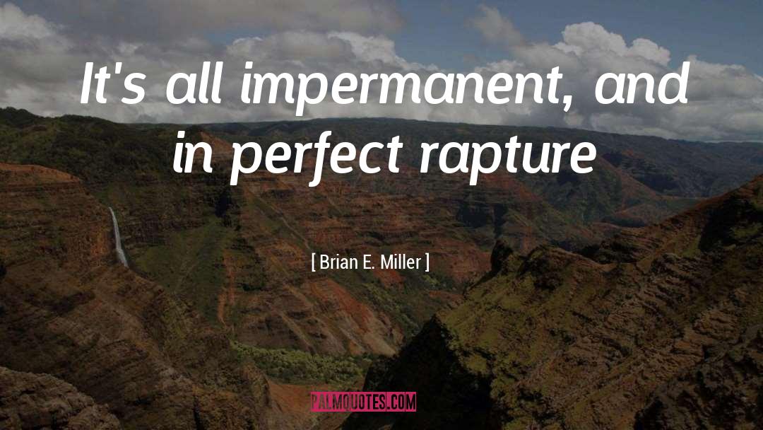 Impermanent quotes by Brian E. Miller