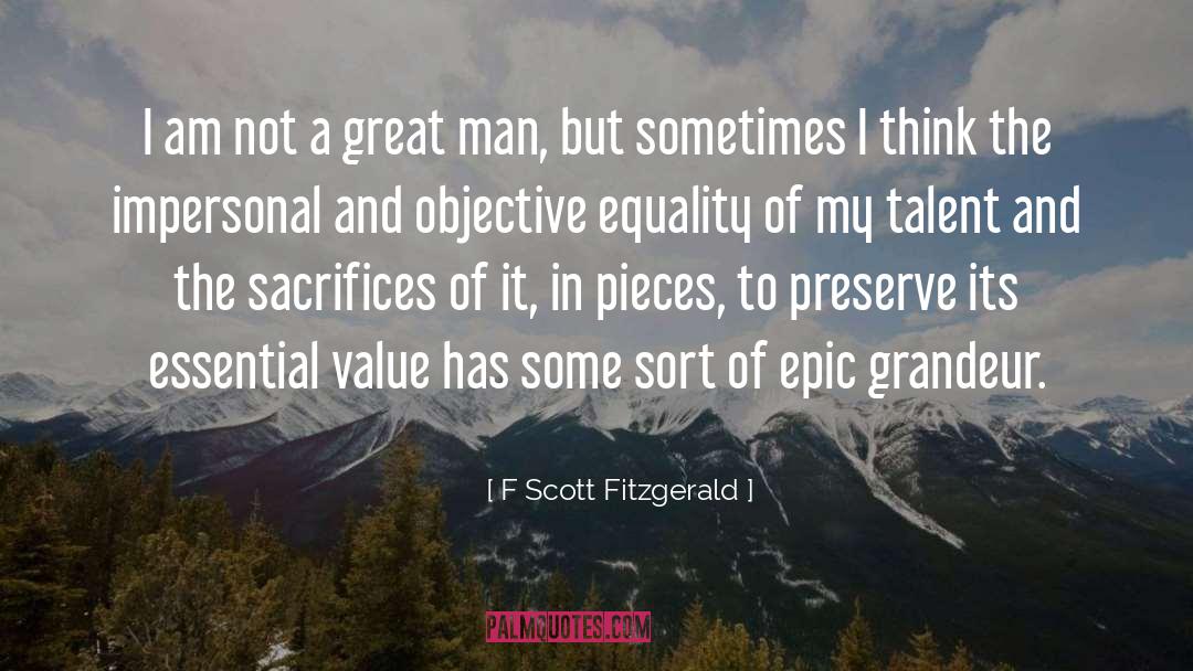 Impersonal quotes by F Scott Fitzgerald