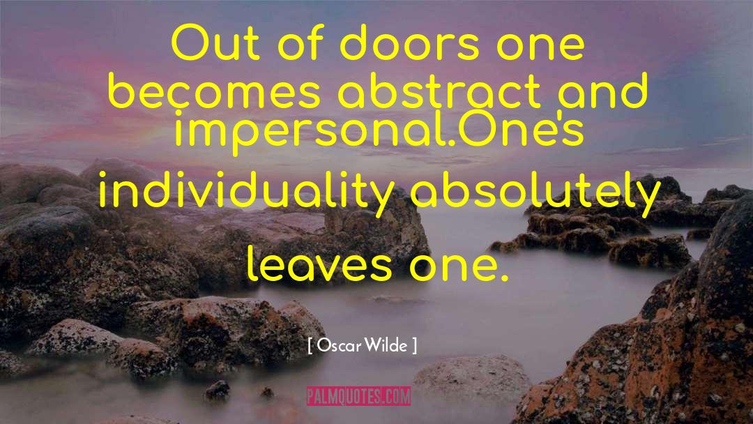 Impersonal quotes by Oscar Wilde