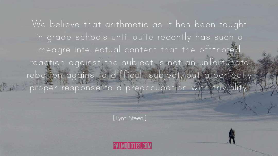 Impersonal Subject quotes by Lynn Steen