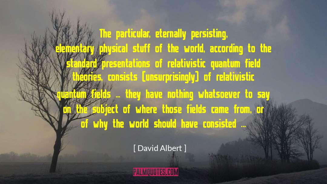 Impersonal Subject quotes by David Albert