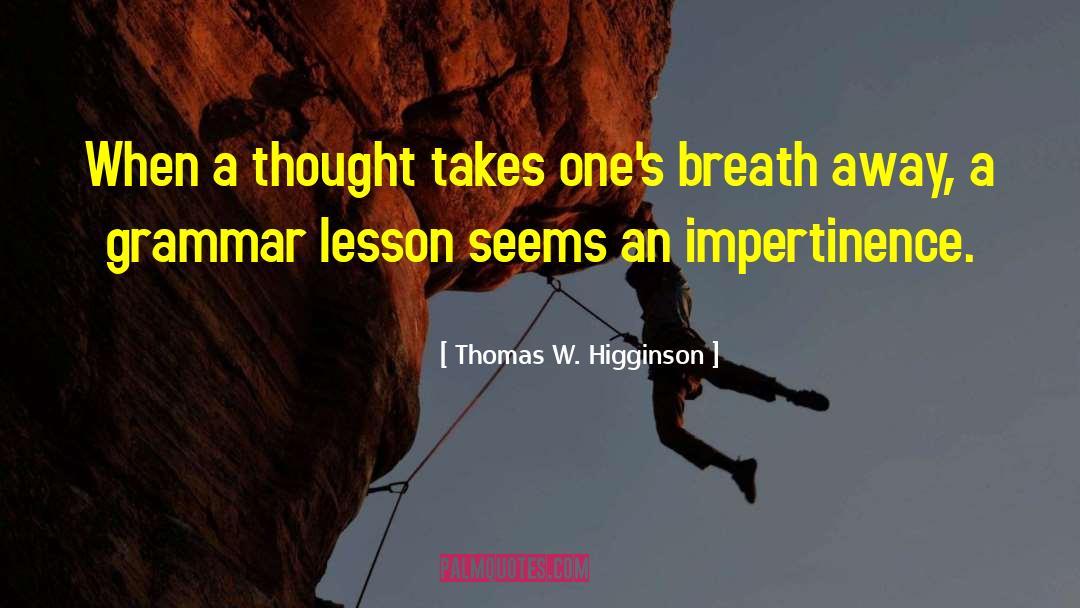 Impertinence quotes by Thomas W. Higginson