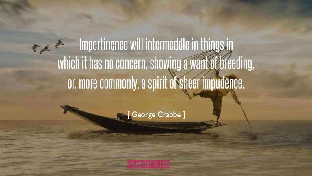 Impertinence quotes by George Crabbe