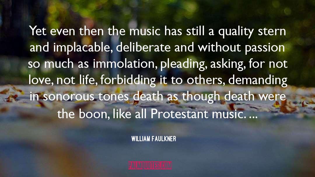 Implacable quotes by William Faulkner